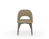 Canadel Downtown Ply Dining Chair in Shadow, XY Faux Leather, front view