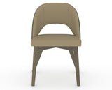 Canadel Downtown Ply Dining Chair in Shadow, XY Faux Leather, front view