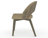 Canadel Downtown Ply Dining Chair in Shadow, XY Faux Leather, side view