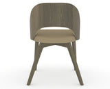 Canadel Downtown Ply Dining Chair in Shadow, XY Faux Leather, back view