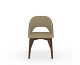 Canadel Downtown Ply Dining Chair in Cognac Washed, XY Faux Leather, front view