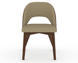 Canadel Downtown Ply Dining Chair in Cognac Washed, XY Faux Leather, front view