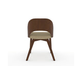 Canadel Downtown Ply Dining Chair in Cognac Washed, XY Faux Leather, back view