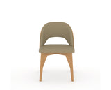 Canadel Downtown Ply Dining Chair in Caramel Washed, XY Faux Leather, front view