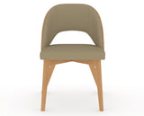Canadel Downtown Ply Dining Chair in Caramel Washed, XY Faux Leather, front view
