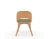 Canadel Downtown Ply Dining Chair in Caramel Washed, XY Faux Leather, back view