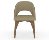 Canadel Downtown Ply Dining Chair in Pecan Washed, XY Faux Leather, front view