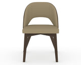 Canadel Downtown Ply Dining Chair in Hazelnut Washed, XY Faux Leather, front view