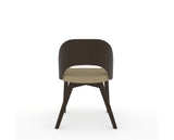 Canadel Downtown Ply Dining Chair in Davy's Grey, XY Faux Leather, back view