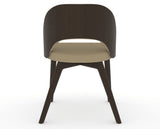 Canadel Downtown Ply Dining Chair in Davy's Grey, XY Faux Leather, back view