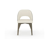 Canadel Downtown Ply Dining Chair in Shadow, YJ Faux Leather, front view