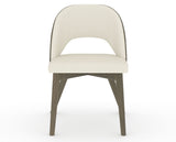 Canadel Downtown Ply Dining Chair in Shadow, YJ Faux Leather, front view