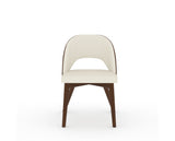 Canadel Downtown Ply Dining Chair in Cognac Washed, YJ Faux Leather, front view