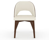 Canadel Downtown Ply Dining Chair in Cognac Washed, YJ Faux Leather, front view