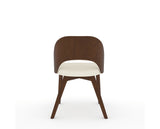 Canadel Downtown Ply Dining Chair in Cognac Washed, YJ Faux Leather, back view