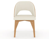 Canadel Downtown Ply Dining Chair in Caramel Washed, YJ Faux Leather, front view