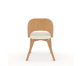 Canadel Downtown Ply Dining Chair in Caramel Washed, YJ Faux Leather, back view
