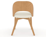 Canadel Downtown Ply Dining Chair in Caramel Washed, YJ Faux Leather, back view
