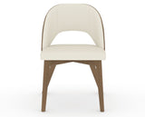 Canadel Downtown Ply Dining Chair in Pecan Washed, YJ Faux Leather, front view