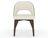 Canadel Downtown Ply Dining Chair in Hazelnut Washed, YJ Faux Leather, front view