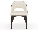 Canadel Downtown Ply Dining Chair in Davy's Grey, YJ Faux Leather, front view