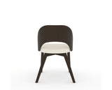 Canadel Downtown Ply Dining Chair in Davy's Grey, YJ Faux Leather, back view