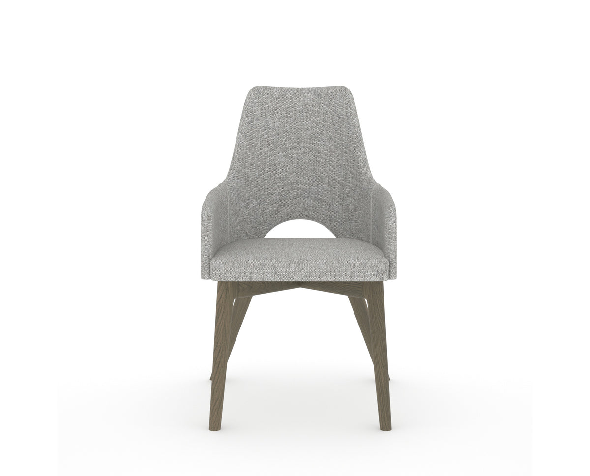Canadel Downtown Norr Dining Chair in Shadow, 7C Fabric, front view