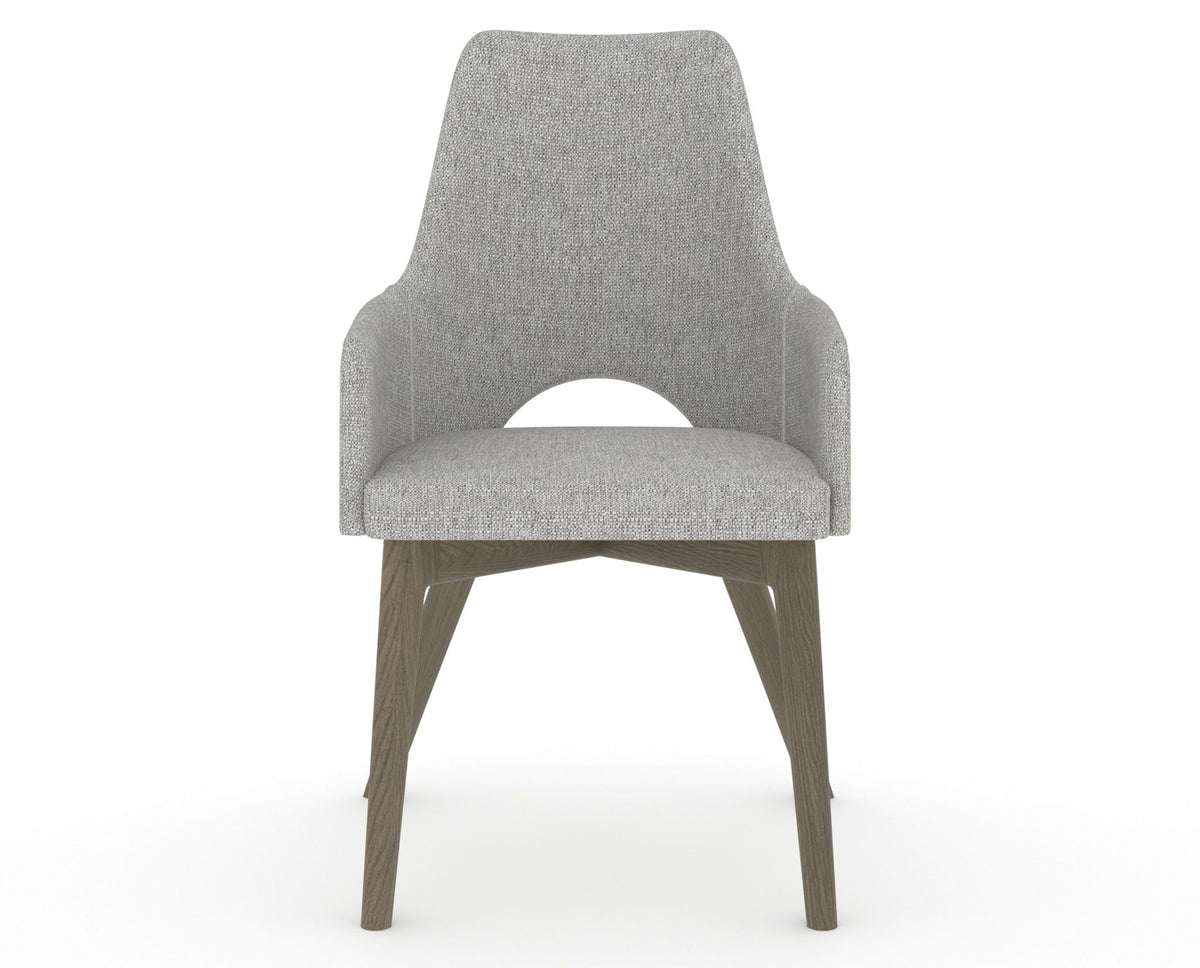 Canadel Downtown Norr Dining Chair in Shadow, 7C Fabric, front view