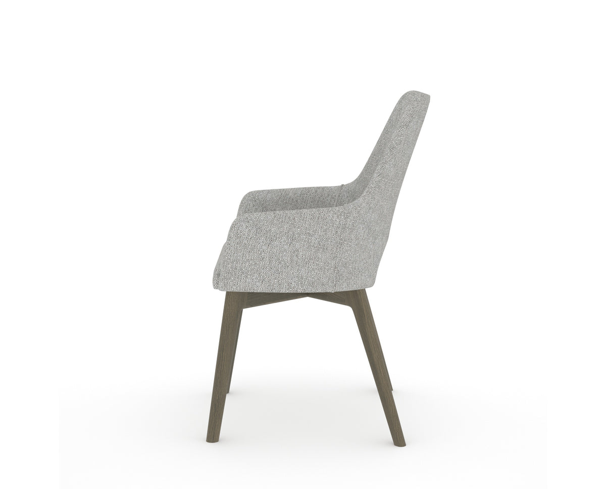 Canadel Downtown Norr Dining Chair in Shadow, 7C Fabric, side view