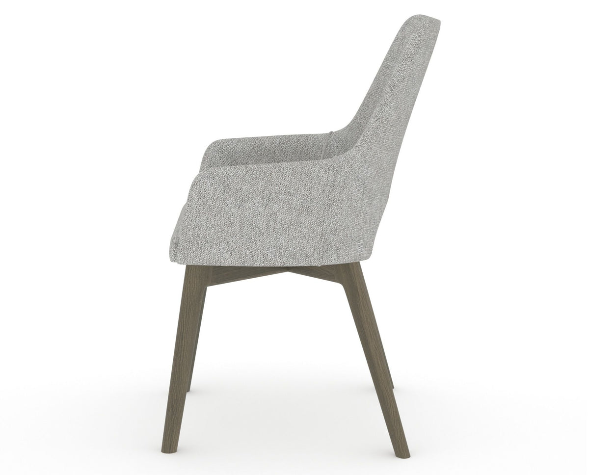 Canadel Downtown Norr Dining Chair in Shadow, 7C Fabric, side view
