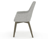 Canadel Downtown Norr Dining Chair in Shadow, 7C Fabric, side view