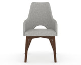 Canadel Downtown Norr Dining Chair in Cognac Washed, 7C Fabric, front view
