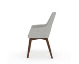 Canadel Downtown Norr Dining Chair in Cognac Washed, 7C Fabric, side view