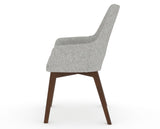 Canadel Downtown Norr Dining Chair in Cognac Washed, 7C Fabric, side view