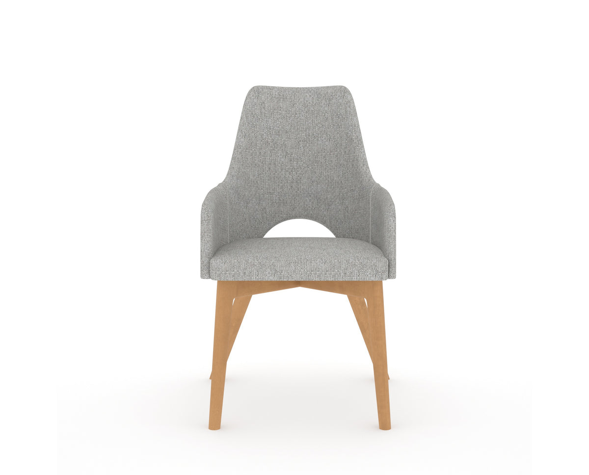 Canadel Downtown Norr Dining Chair in Caramel Washed, 7C Fabric, front view