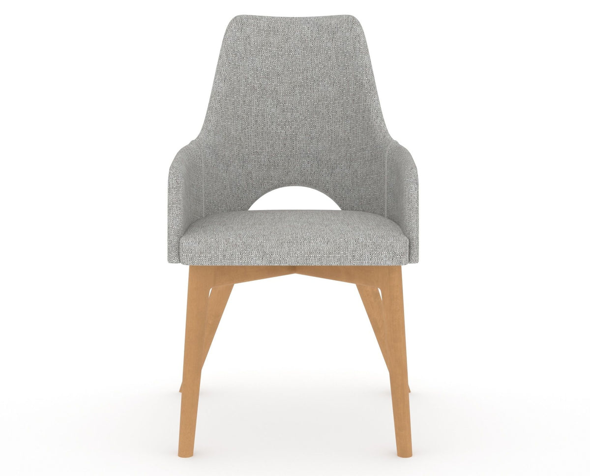 Canadel Downtown Norr Dining Chair in Caramel Washed, 7C Fabric, front view