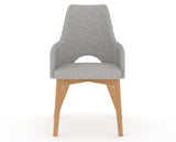 Canadel Downtown Norr Dining Chair in Caramel Washed, 7C Fabric, front view