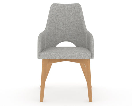 Canadel Downtown Norr Dining Chair in Caramel Washed, 7C Fabric, front view