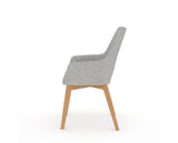 Canadel Downtown Norr Dining Chair in Caramel Washed, 7C Fabric, side view