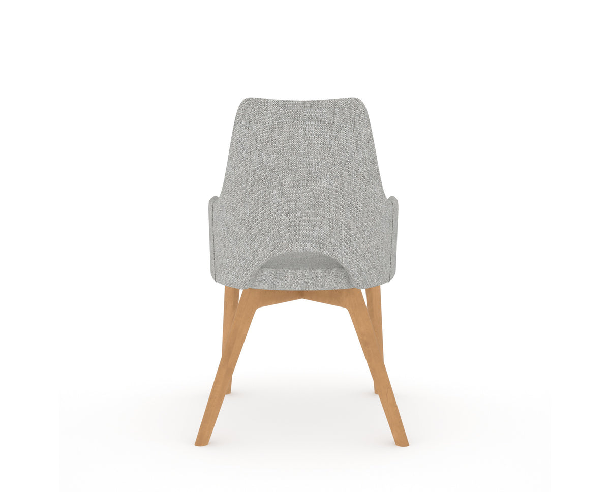 Canadel Downtown Norr Dining Chair in Caramel Washed, 7C Fabric, back view