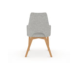 Canadel Downtown Norr Dining Chair in Caramel Washed, 7C Fabric, back view