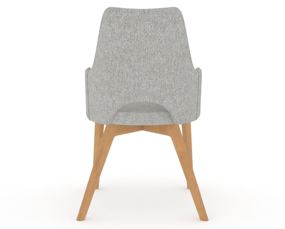 Canadel Downtown Norr Dining Chair in Caramel Washed, 7C Fabric, back view