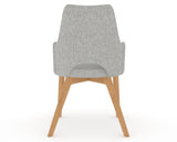 Canadel Downtown Norr Dining Chair in Caramel Washed, 7C Fabric, back view