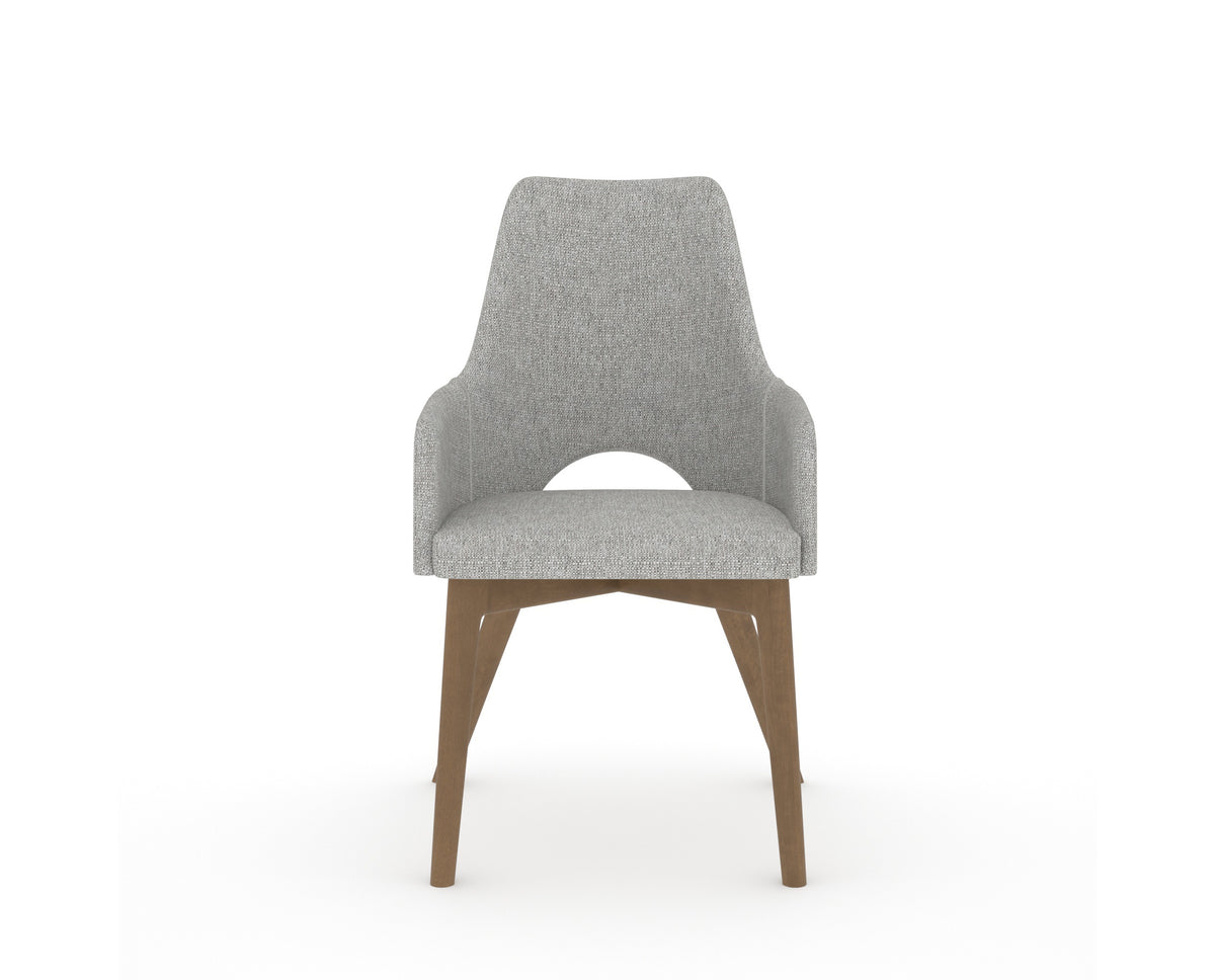Canadel Downtown Norr Dining Chair in Pecan Washed, 7C Fabric, front view