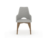 Canadel Downtown Norr Dining Chair in Pecan Washed, 7C Fabric, front view