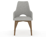 Canadel Downtown Norr Dining Chair in Pecan Washed, 7C Fabric, front view