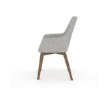 Canadel Downtown Norr Dining Chair in Pecan Washed, 7C Fabric, side view