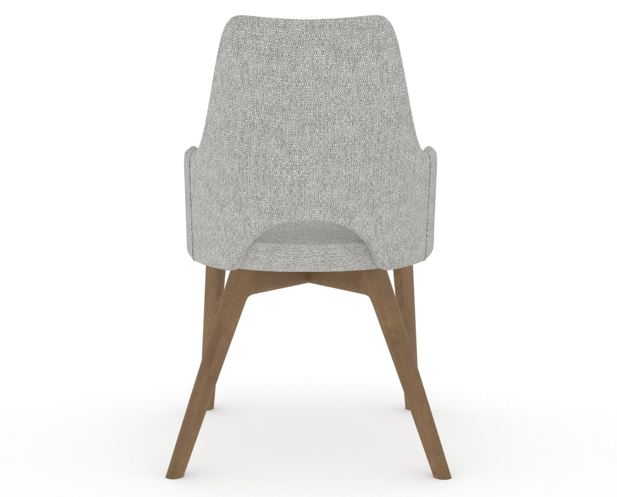 Canadel Downtown Norr Dining Chair in Pecan Washed, 7C Fabric, back view