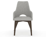 Canadel Downtown Norr Dining Chair in Hazelnut Washed, 7C Fabric, front view