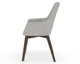 Canadel Downtown Norr Dining Chair in Hazelnut Washed, 7C Fabric, side view